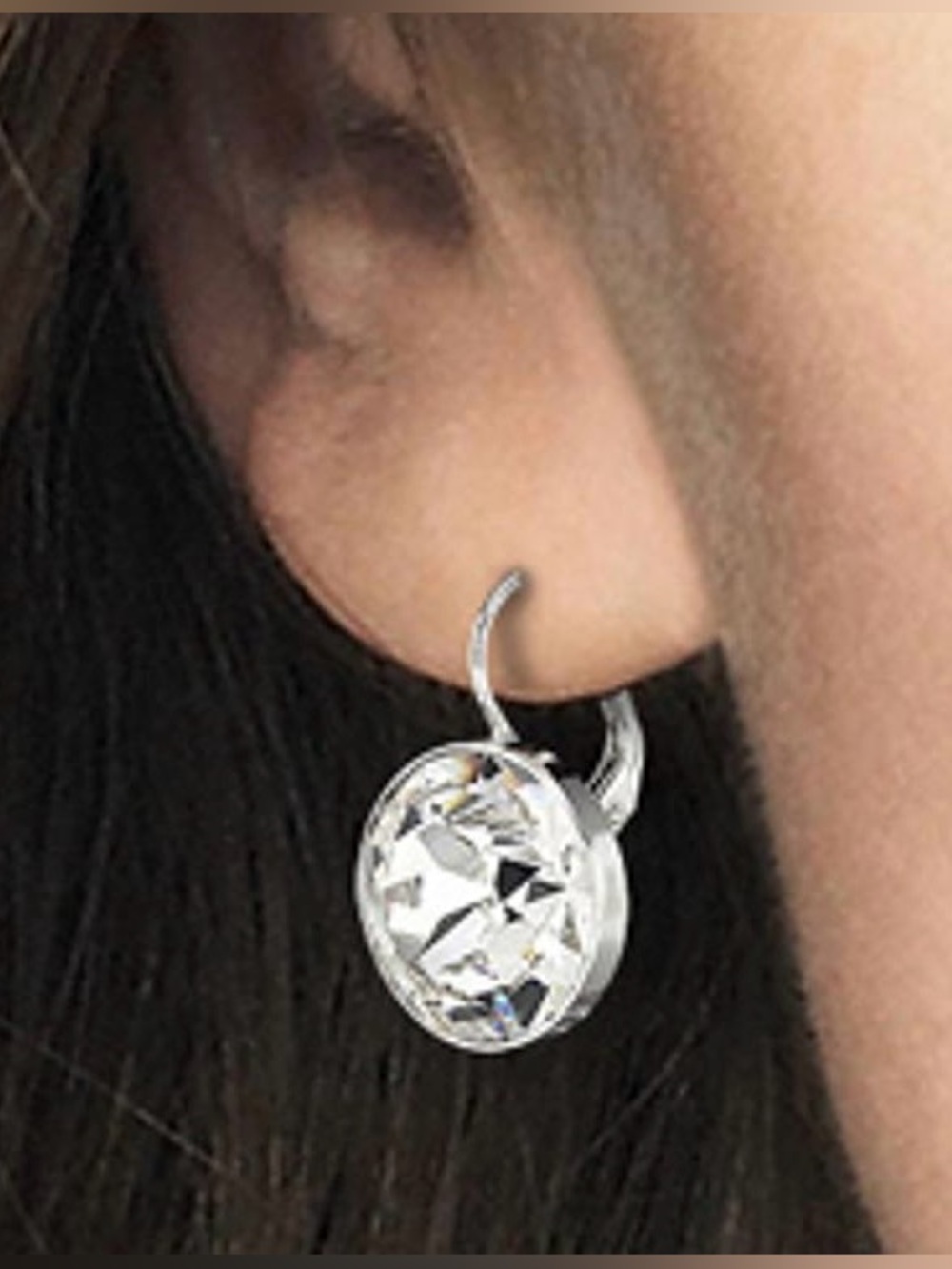 Authentic Swarovski Bella LARGE Earrings, White, 883551. BNIB. RARE. - Picture 6 of 12
